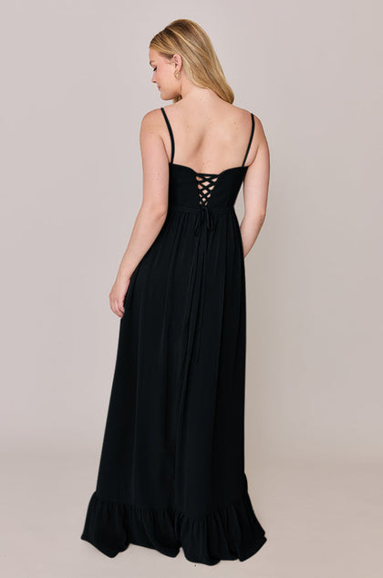 Shylah Chiffon Dress | Made To Order | Black