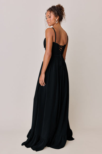 Shylah Chiffon Dress | Made To Order | Black