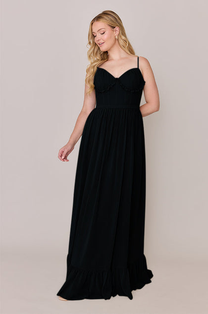 Shylah Chiffon Dress | Made To Order | Black
