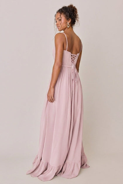 Shylah Chiffon Dress | Made To Order | Blush Pink