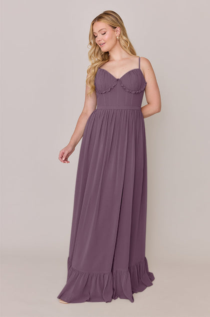 Shylah Chiffon Dress | Made To Order | Dusty Purple
