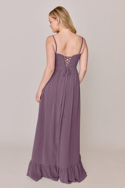 Shylah Chiffon Dress | Made To Order | Dusty Purple