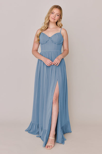 Shylah Chiffon Dress | French Blue