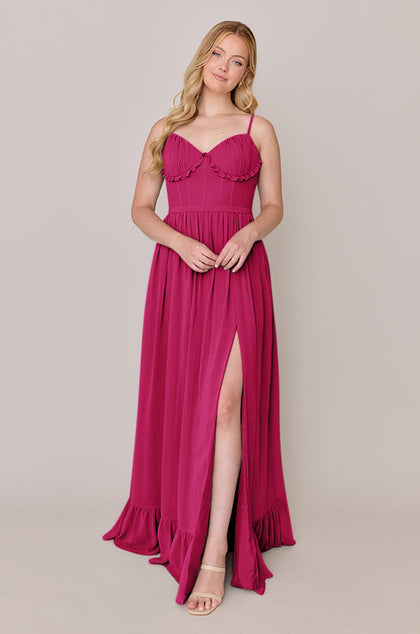 hot pink chiffon dresses Shylah Dress elegant pink cocktail dress