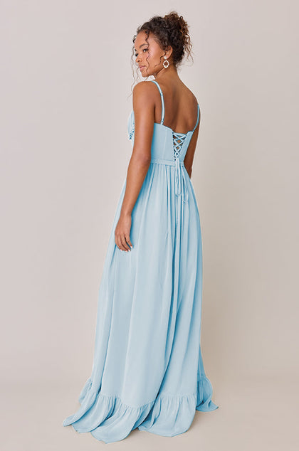 Shylah Chiffon Dress | Made To Order | Light Blue