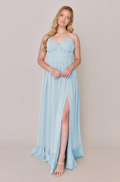 Shylah Chiffon Dress | Made To Order | Light Blue