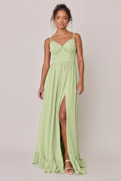 Shylah Chiffon Dress | Made To Order | Matcha