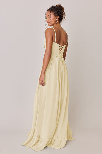 Shylah Chiffon Dress | Made To Order | Yellow