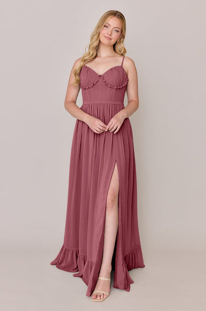 Shylah Chiffon Dress | Made To Order | Rosewood