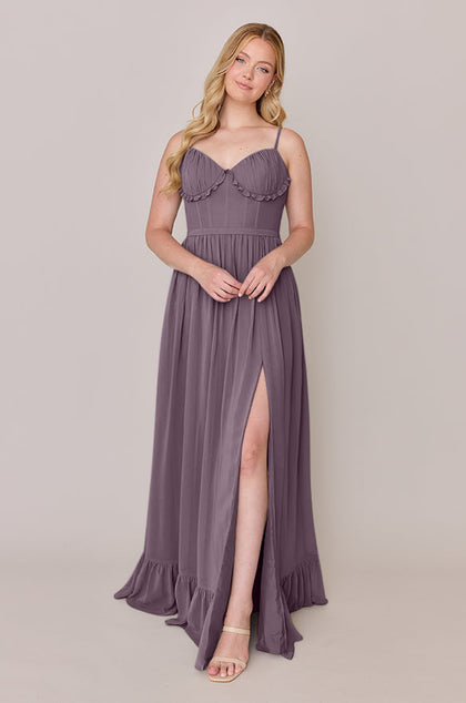Shylah Chiffon Dress | Made To Order | Wisteria