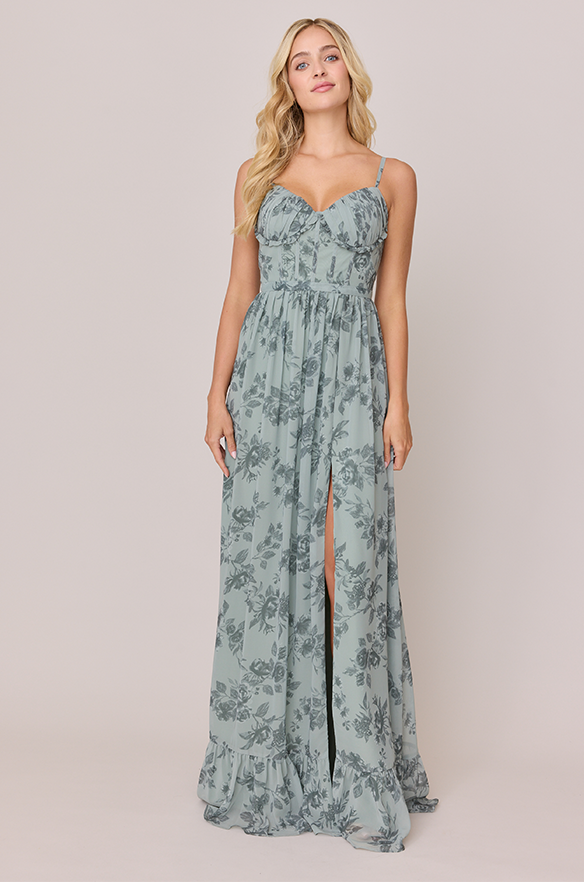 grey floral chiffon dress Buy Grey Floral Printed Silver Chiffon Flared Dress Online for Woman