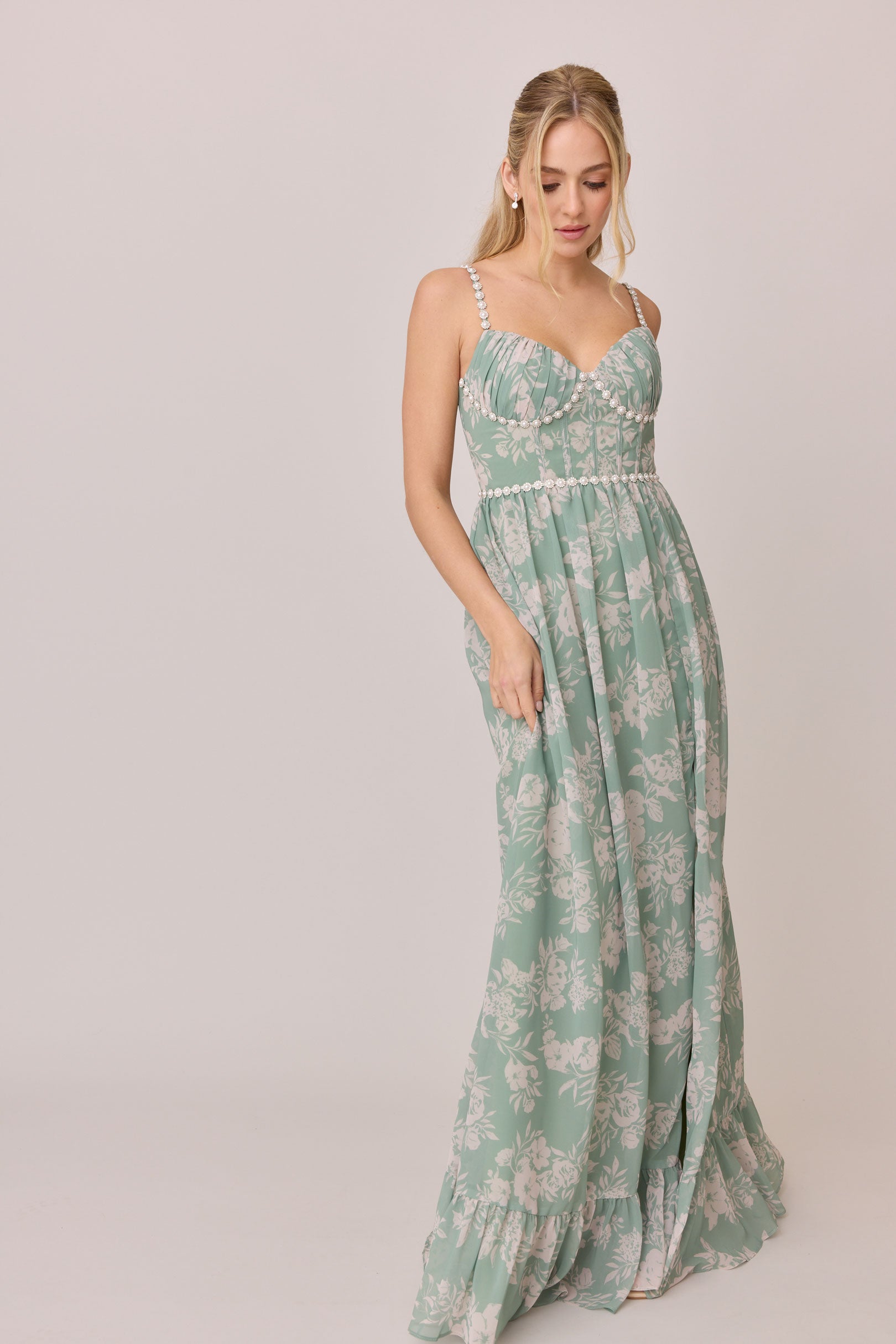 Shylah Chiffon Floral Print Dress