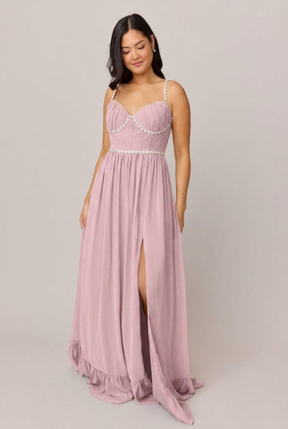 Shylah Luxe Chiffon Dress | Made To Order | Blush Pink