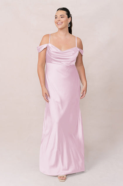 Sienna Satin Dress | Made To Order | Baby Pink