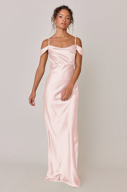 Sienna Satin Dress | Made To Order | Blush