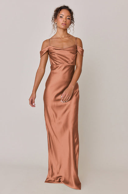 Sienna Satin Dress | Made To Order | Copper