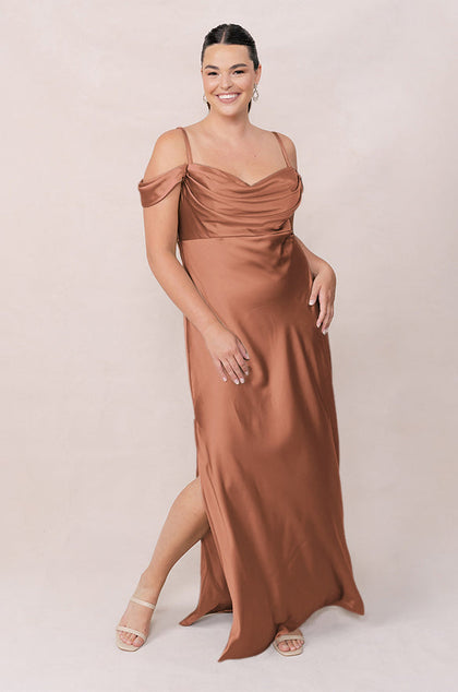 Sienna Satin Dress | Made To Order | Copper