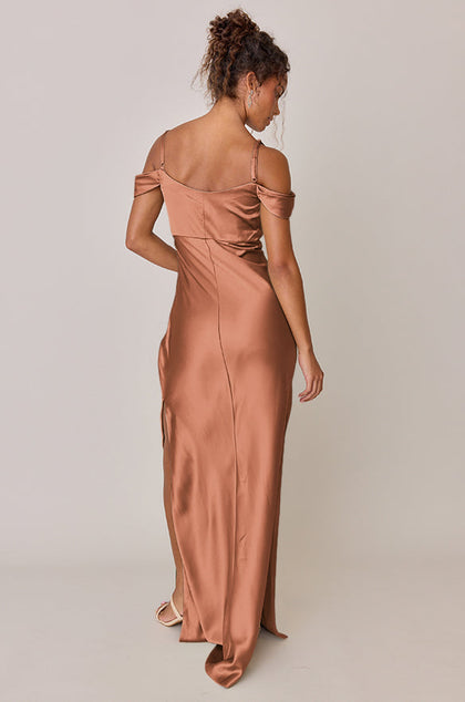 Sienna Satin Dress | Made To Order | Copper