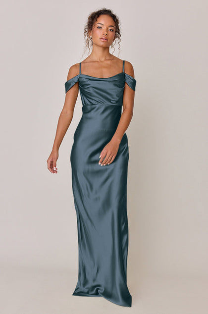 Sienna Satin Dress | Made To Order | Eucalyptus