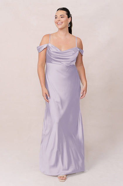 Sienna Satin Dress | Made To Order | Light Lavender
