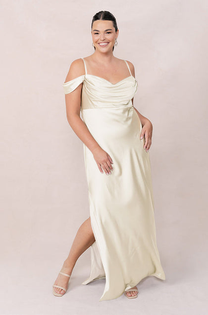 Sienna Satin Dress | Made To Order | Yellow