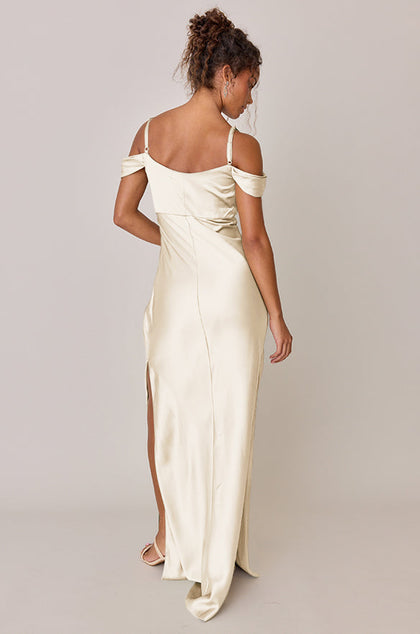 Sienna Satin Dress | Made To Order | Yellow