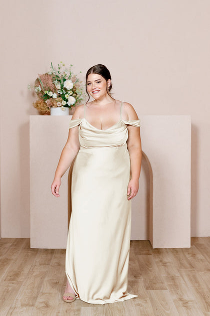 Sienna Satin Dress | Made To Order | Yellow