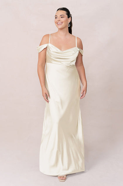 Sienna Satin Dress | Made To Order | Yellow