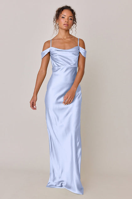Sienna Satin Dress | Made To Order | Periwinkle