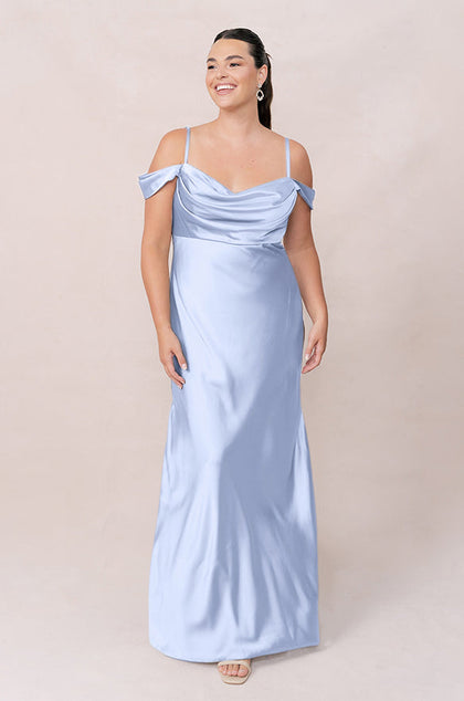 Sienna Satin Dress | Made To Order | Periwinkle
