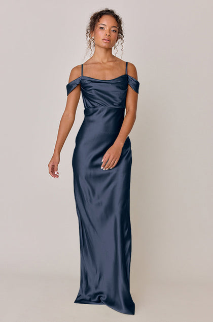 Sienna Satin Dress | Made To Order | Romantic Blue