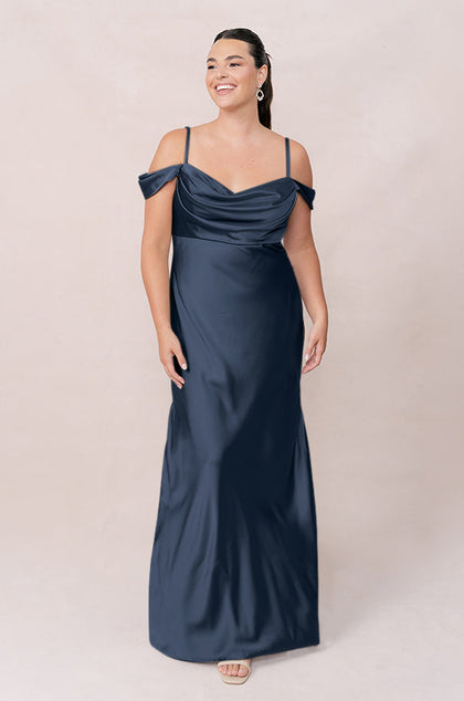 Sienna Satin Dress | Made To Order | Romantic Blue