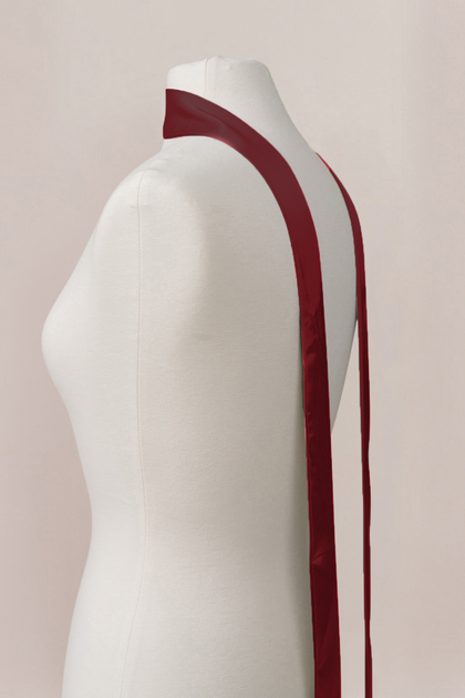 Satin Skinny Scarf | Made To Order | Cabernet