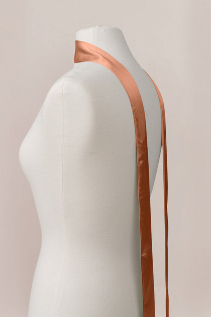 Satin Skinny Scarf | Made To Order | Copper