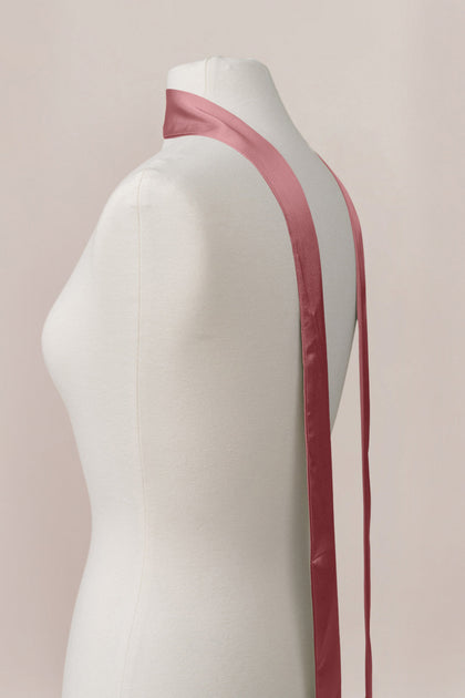 Satin Skinny Scarf | Made To Order | Desert Rose