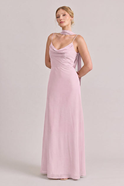Chiffon Skinny Scarf | Made To Order | Baby Pink