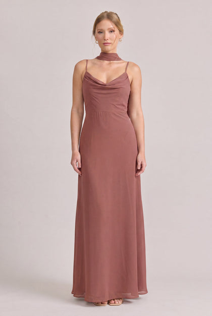 Chiffon Skinny Scarf | Made To Order | Cinnamon Rose