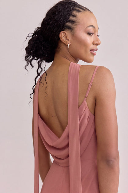 Chiffon Skinny Scarf | Made To Order | Desert Rose