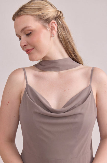 Chiffon Skinny Scarf | Made To Order | Latte