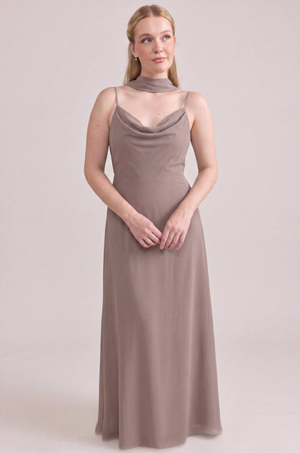 Chiffon Skinny Scarf | Made To Order | Latte