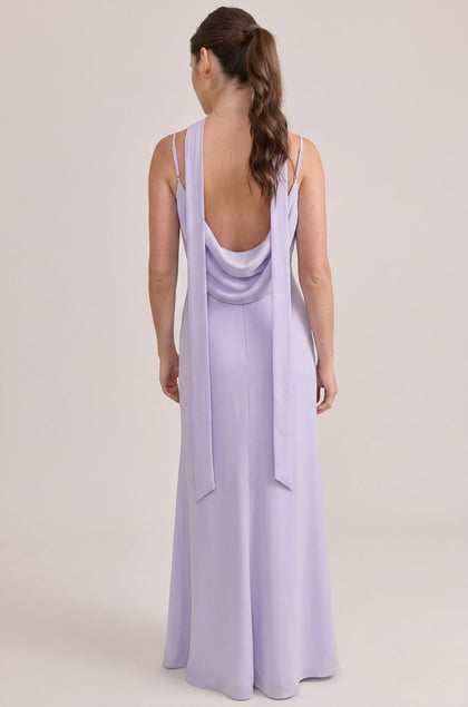 Chiffon Skinny Scarf | Made To Order | Light Lavender