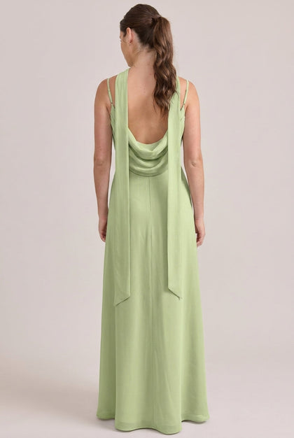 Chiffon Skinny Scarf | Made To Order | Matcha