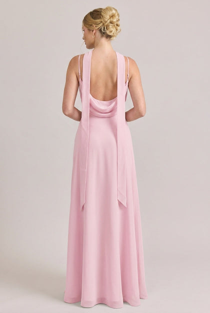 Chiffon Skinny Scarf | Perfect Pink