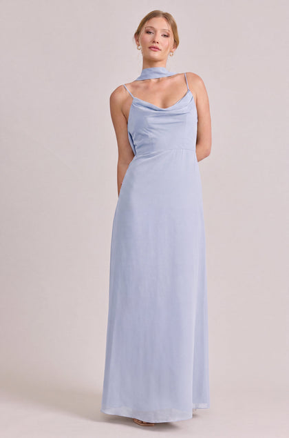 Chiffon Skinny Scarf | Made To Order | Periwinkle