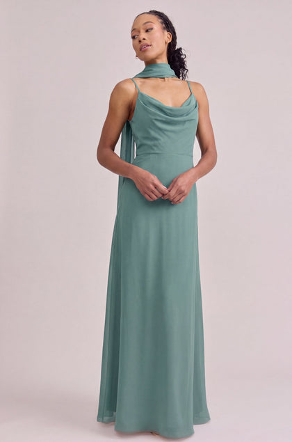 Chiffon Skinny Scarf | Made To Order | Rosemary