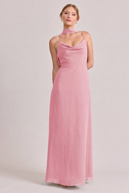 Chiffon Skinny Scarf | Made To Order | Rosette