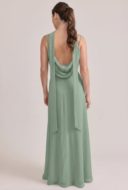 Chiffon Skinny Scarf | Made To Order | Sage