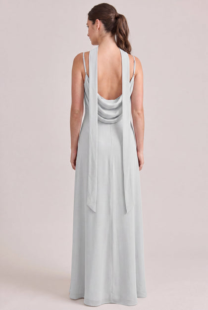 Chiffon Skinny Scarf | Made To Order | White Pearl