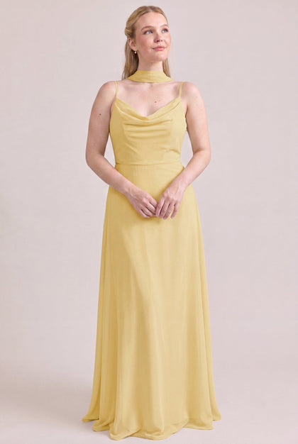 Chiffon Skinny Scarf | Made To Order | Yellow