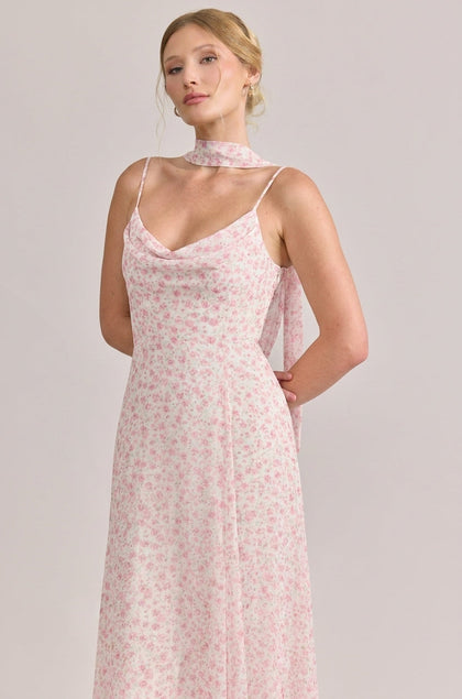 Chiffon Floral Print Skinny Scarf | Made To Order | Blushing Bride Posey